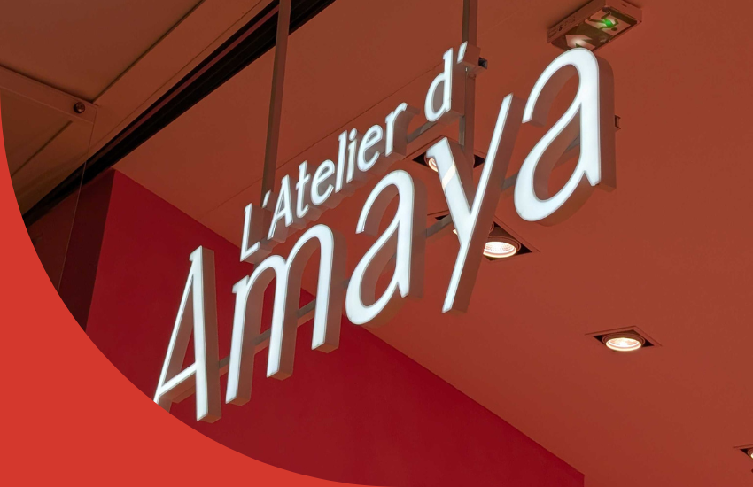 Image d'une enseigne rétro éclairée