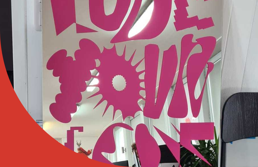 Image d'un lettrage adhésif